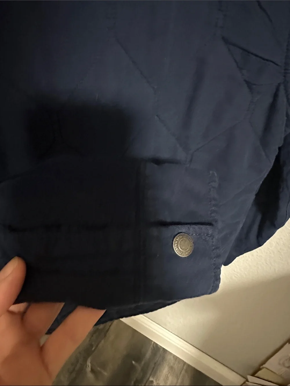 Tucker + Tate Quilted Snap-Front Jacket in Navy Blue xl